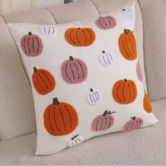 Halloween / Thanksgiving Pillow Case Set of 2 Embroidered Quality Design Tosleo - Picture 7 of 13